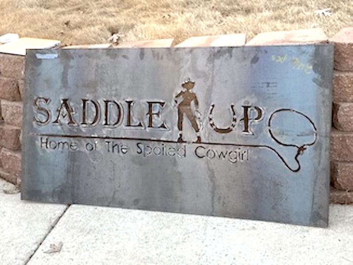 Saddle Up Sign
